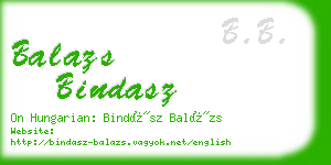 balazs bindasz business card